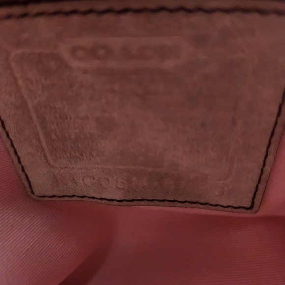 Coach Leatherware 1941 Tote Bag Crossbody  Satin Charms Leather Trim Pink 8F33 - Picture 4 of 5